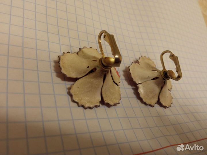 Клипсы американский винтаж бижутерия