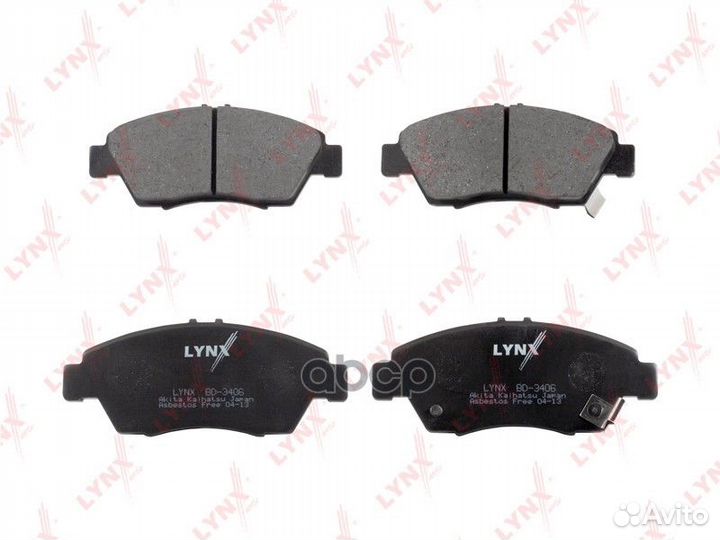 Колодки тормозные передние lynxauto BD-3406 HON