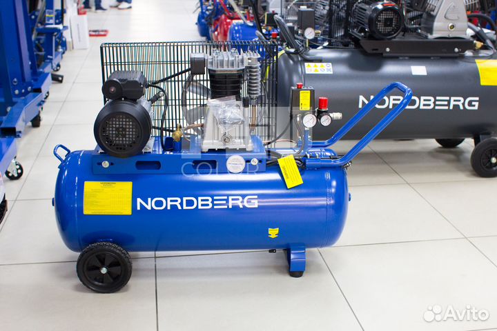 Компрессор поршневой 100л, 390л/мин