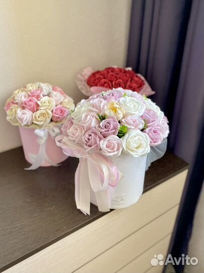Букет цветов из мыла Корея