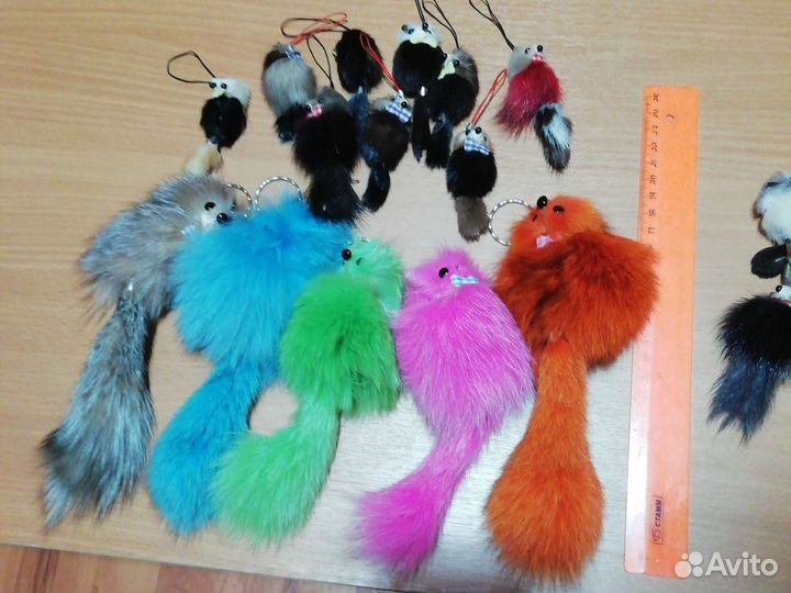 Брелок для ключей из натурального меха