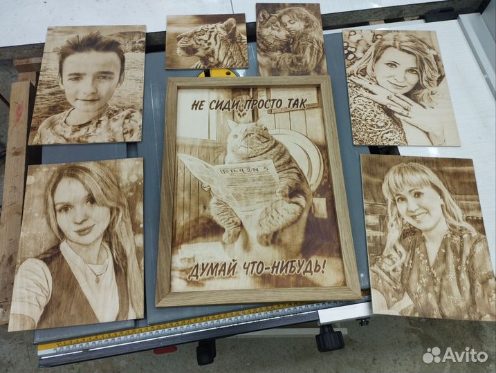 Выжигание портретов, картин на дереве