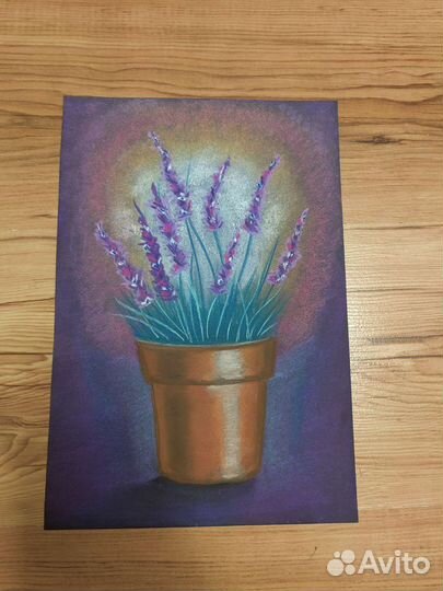 Картина пастель, бумага, размер А4