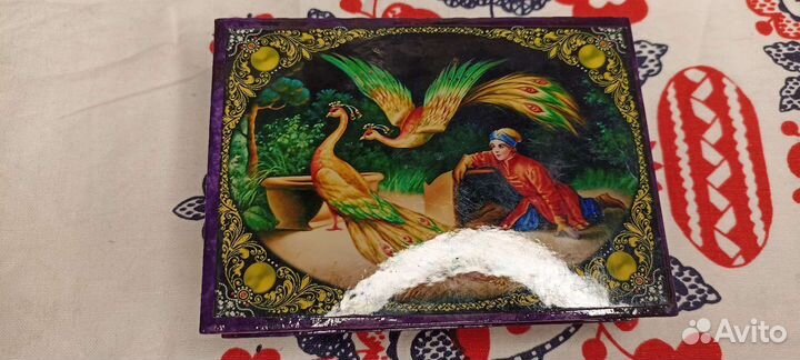 Шкатулка деревянная, расписная