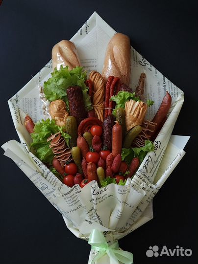 Мужской букет с колбасами