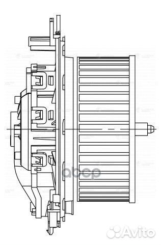 Э/вентилятор отоп. для а/м Skoda Octavia A7