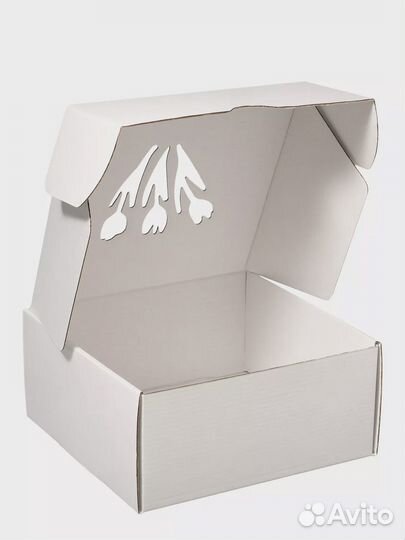 Коробка 190 х 190 х 90 мм Т7.3.0 Тюльпаны