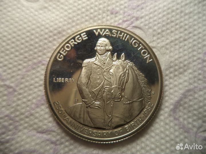 1/2 доллара 1982 США UNC proof серебро