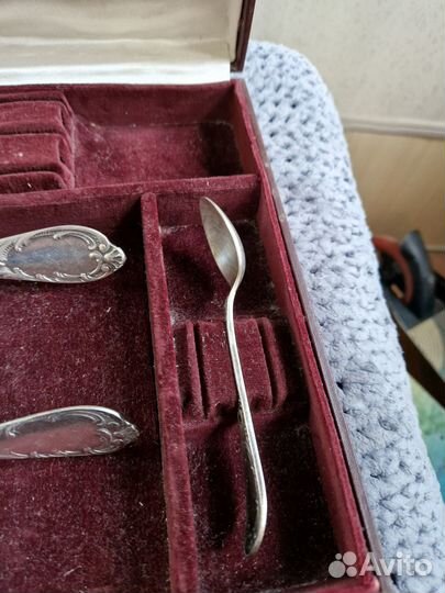 Коробка для ложек вилок мельхиор СССР серебро
