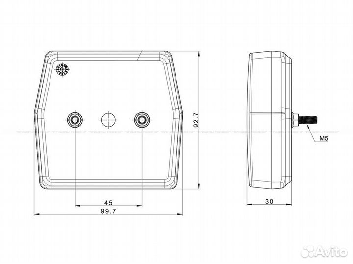 Фонарь задний светодиодный Fristom FT-222