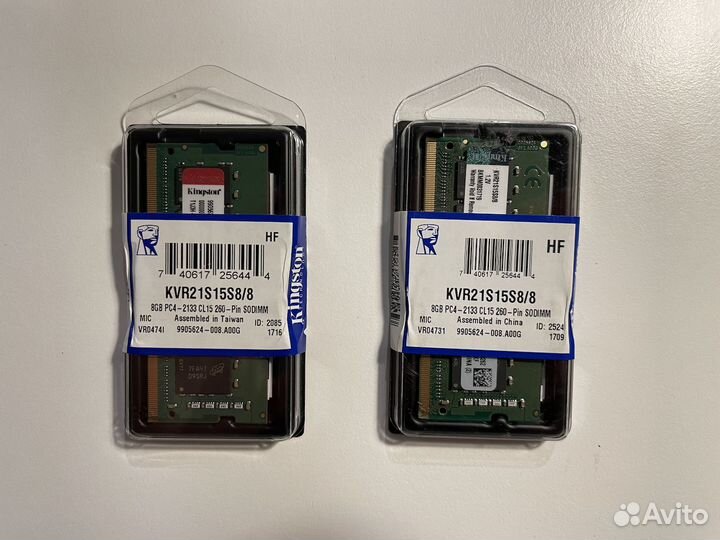 Оперативная память Kingston KVR21S15S8/8 8GB