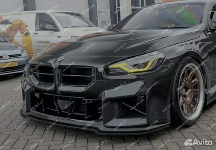 Губа передняя BMW M2 G87 глянцевая