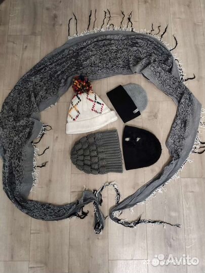 Шапки на демисезон и зиму + платок