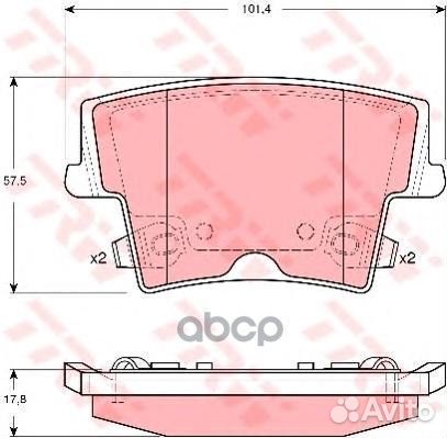 GDB4135 Колодки тормозные chrysler 300C 04- зад