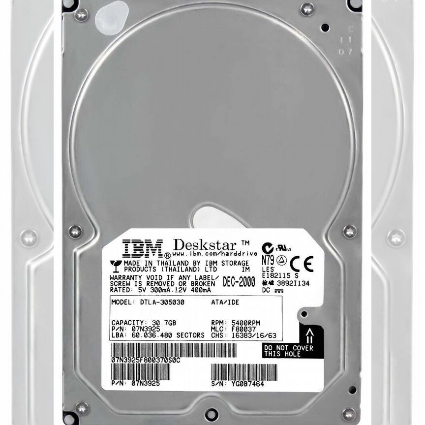 [DTLA-305030] Жесткий Диск Ibm 30,7gb 5400 Ide 3.5" Dtla-305030