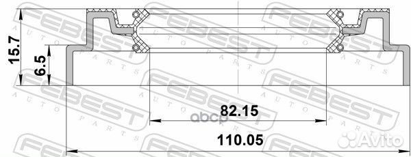 Сальник ступицы колеса перед прав лев Febest