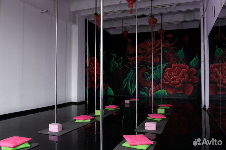 Аренда зала для танцев с пилоном, растяжки, съемок