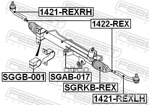 Наконечник рулевой правый ssangyong kyron (05-1