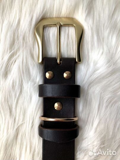 Кожаный ошейник 40 мм Hand Made