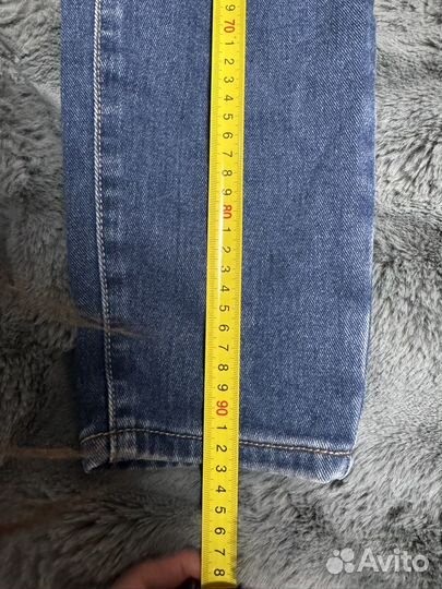 Джинсы синие прямой крой