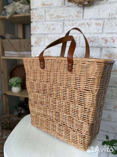 Плетёная сумка-шопер