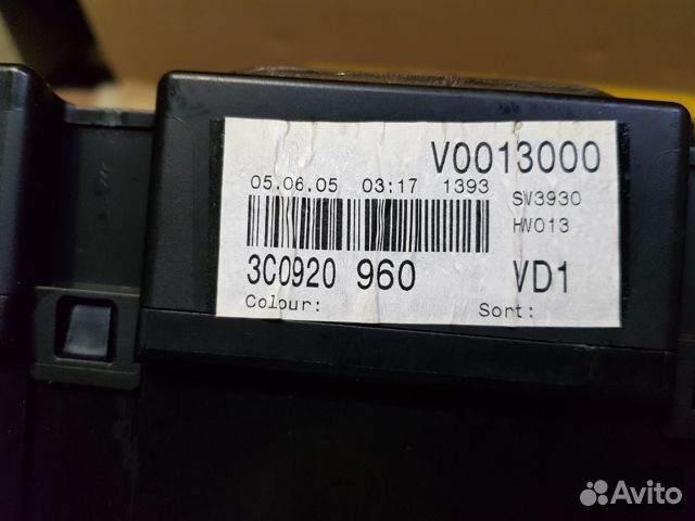 Панель приборов Volkswagen Passat B6 седан 1.6 BLF