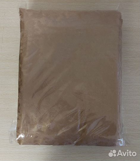 Новые бежевые шторы из канваса