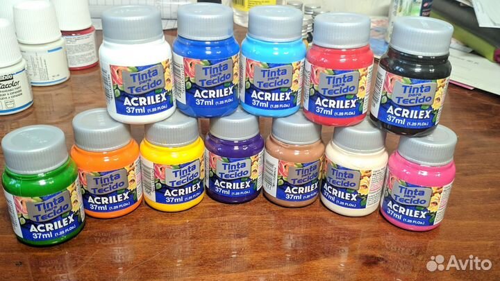 Acrilex краски для ткани набор