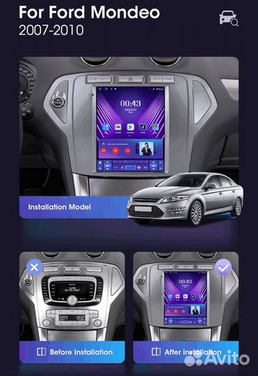 Магнитола android для Ford Mondeo 4 07-10 г 2/32Гб