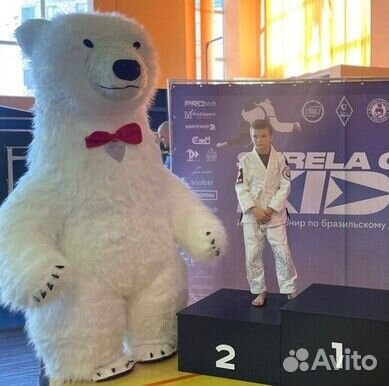 Ростовая кукла Белый мишка Аэрокостюм