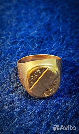 Золотая перстень печатка размер 22. 585 пробы СССР