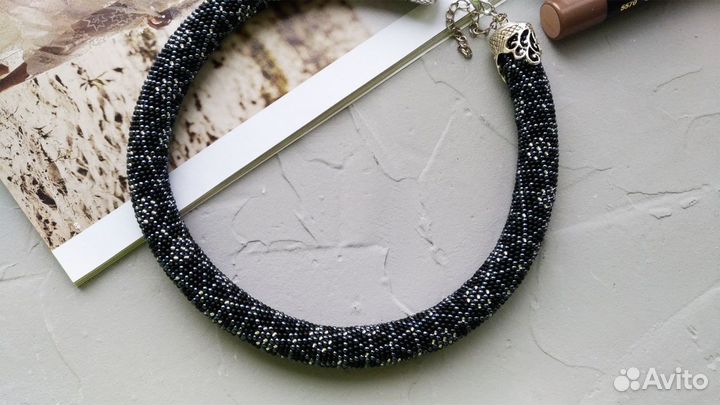 Колье жгут из бисера Ручная работа