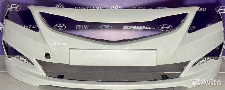 Бампер передний Hyundai Solaris 15-17 бежевый