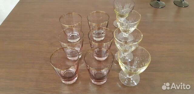 Рюмки цветное стекло СССР