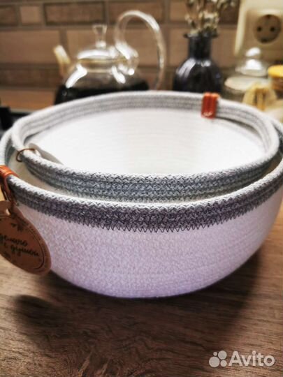 Корзины из хлопкового шнура