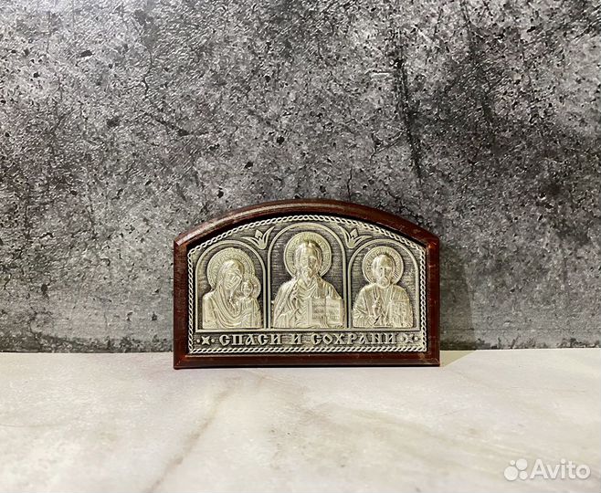 Икона автомобильная арка Спаси и Сохрани