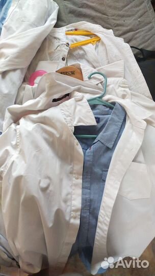 Рубашки школьные для мальчика б/у, много, 10-13 л