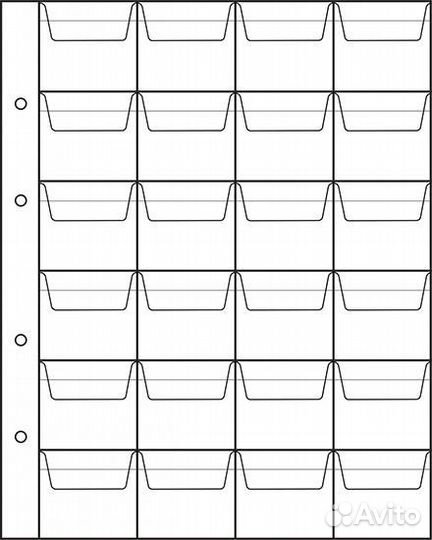 Лист для монет на 35, 24, 20, 12 ячеек. Доставка