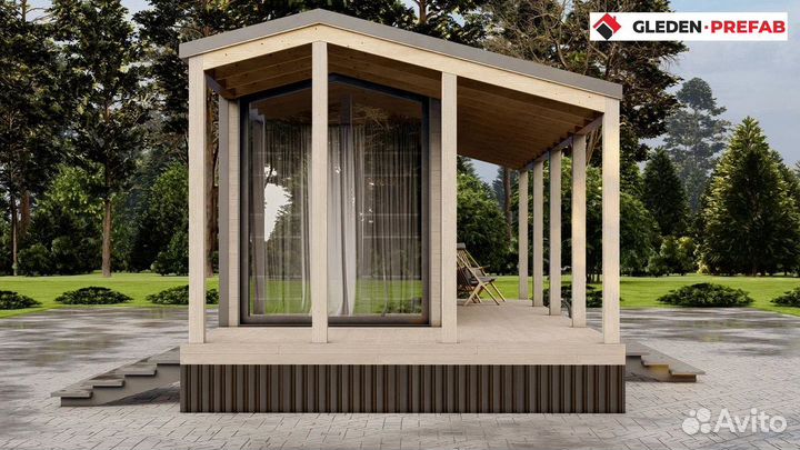 Модульный дом с отделкой для глэмпинга