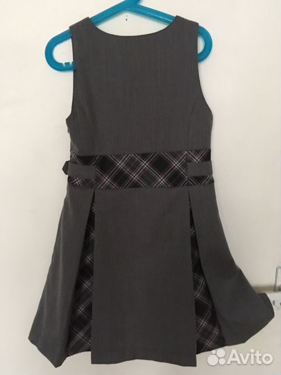 Сарафан серый школьный, рост от 125