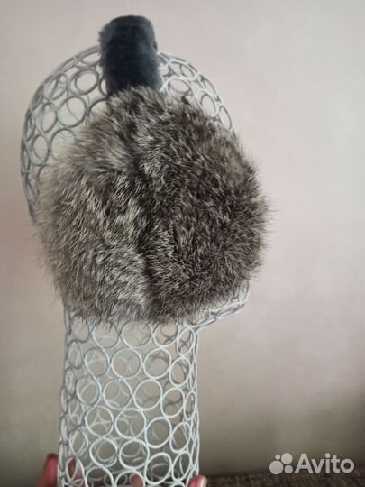 Наушники меховые серые