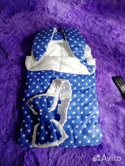 Конверт на выписку для мальчика весна - лето