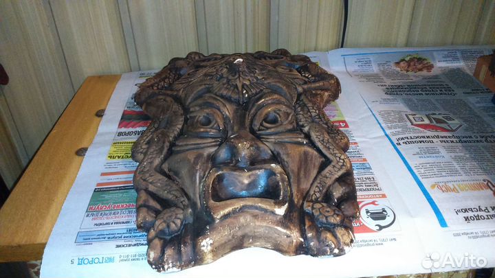 Маска лепная 30х20 см панно на стену