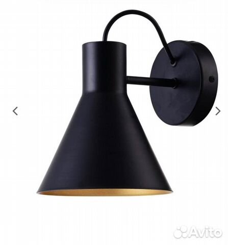 Светильник настенный / бра черный матовый