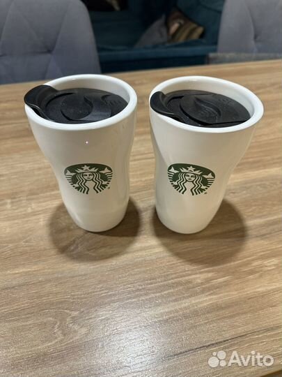 Стакан Starbucks керамический с крышкой