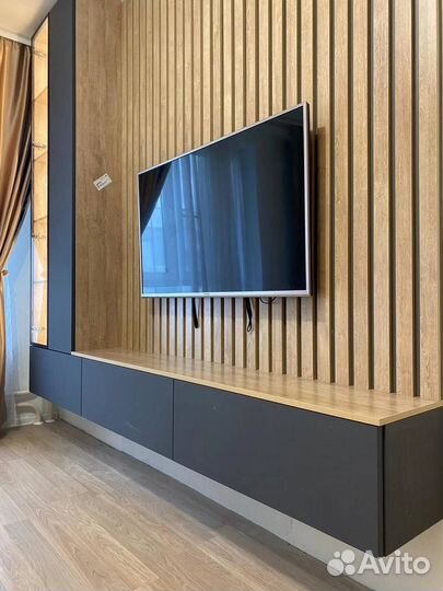 Тв зона в гостинную на заказ