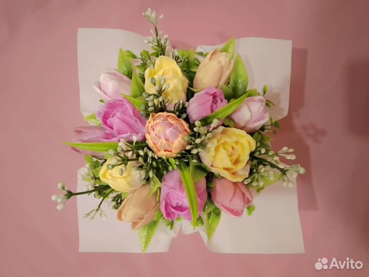 Весенний букет из мыла ручной работы (тюльпаны)