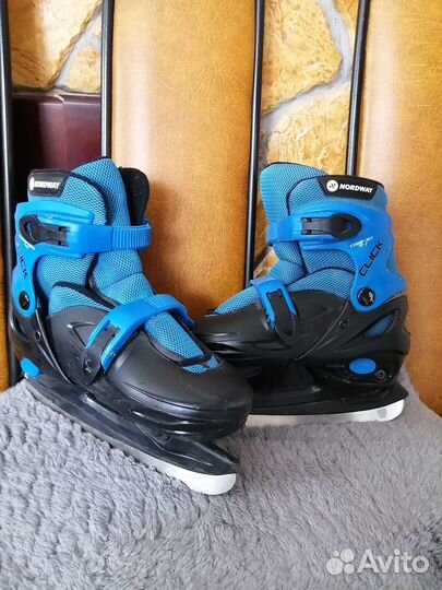 Коньки детские раздвижные 34-37р