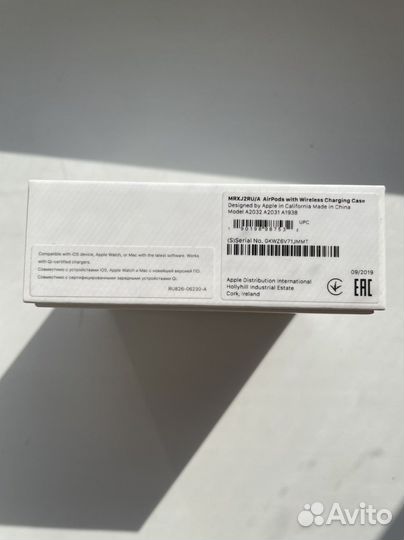 Apple Airpods 2 Wireless Case, A2032, оригинал