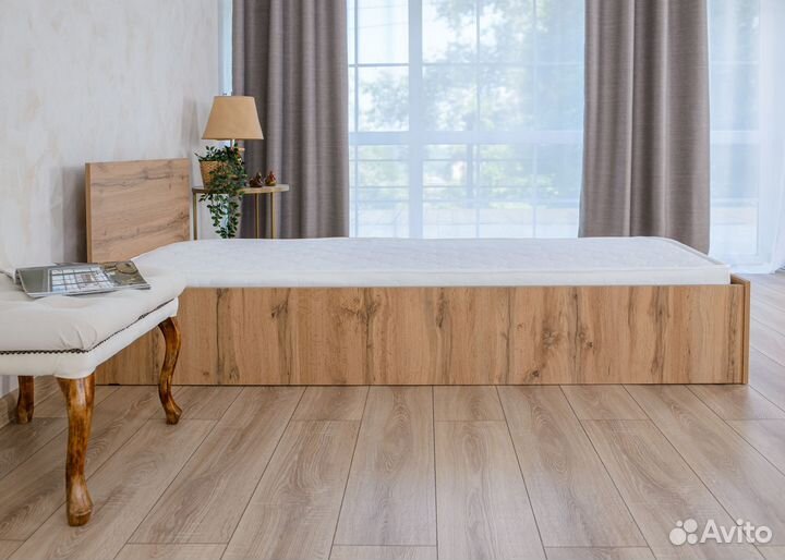 Кровать с матрасом 90х200 односпальная